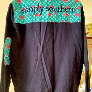 Simply southern large navy half zip sweatshirt